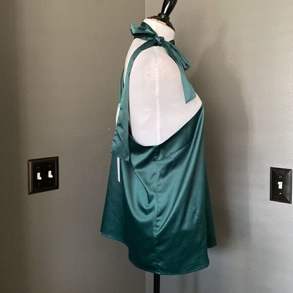 NWT NSR Emerald Green Jazzy One Shoulder Blouse - Picture 9 of 14